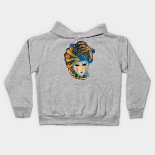 Feathered Carnival Mask Kids Hoodie